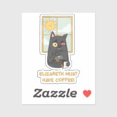 Moet koffie hebben losgescheurde kat gieten Java Sticker (Vel)