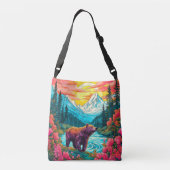 Moet liefde Natuur illustratie Crossbody Tas (Achterkant)