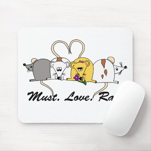 Moet. Liefde. Rats Mousemat Muismat (Met muis)