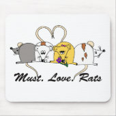 Moet. Liefde. Rats Mousemat Muismat (Voorkant)