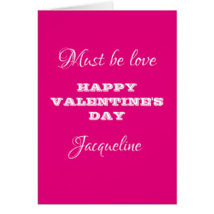 Moet Liefde Zijn Script Naam Roze Valentijnskaart