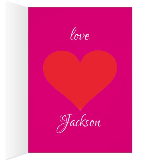 Moet Liefde Zijn Script Naam Roze Valentijnskaart (Binnen (Rechts))