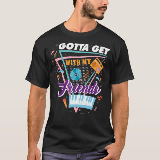 Moet met mijn vrienden bruidsmeisje 90's vrijgezel t-shirt