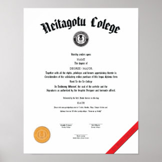 Moet naar het college gaan" poster