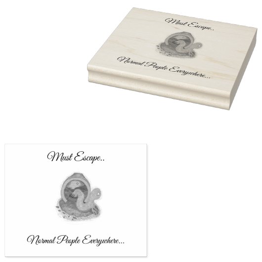 Moet ontsnappen...Het Potted Created Rubber stempe Rubberstempel (Gestempeld)