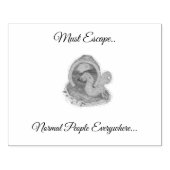 Moet ontsnappen...Het Potted Created Rubber stempe Rubberstempel (Afrduk)