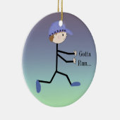 Moet Rennen Mannetje Hardlopen Keramisch Ornament (Rechts)