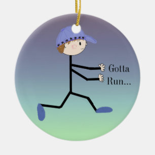 Moet Rennen Mannetje Hardlopen Keramisch Ornament