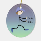 Moet Rennen Mannetje Hardlopen Keramisch Ornament (Links)