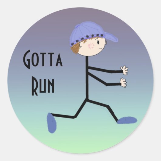 Moet Rennen Ronde Sticker (Voorkant)