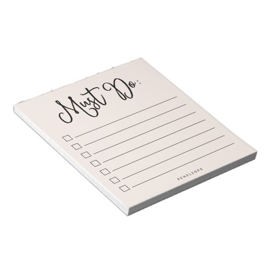 Moet | Reuzige Blush roze-to-do lijst Notitieblok (Schuin)