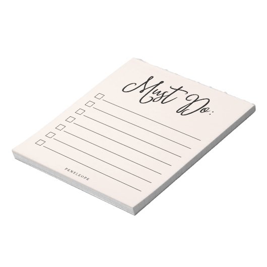 Moet | Reuzige Blush roze-to-do lijst Notitieblok (Linkerzijde)