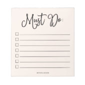 Moet | Reuzige Blush roze-to-do lijst Notitieblok (Voorkant)