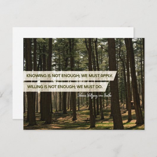 Moet toepassen en moet doen briefkaart (Voorkant / Achterkant)