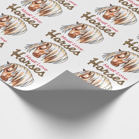 Moet van paarden houden cadeaupapier (Hoek)