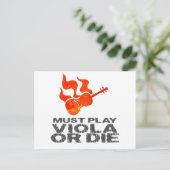Moet Viola of Die spelen Briefkaart (Staand voorkant)