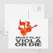 Moet Viola of Die spelen Briefkaart (Voorkant / Achterkant)