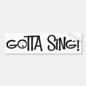 moet zingen bumpersticker (Voorkant)