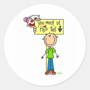 Moet zo groot zijn ronde sticker