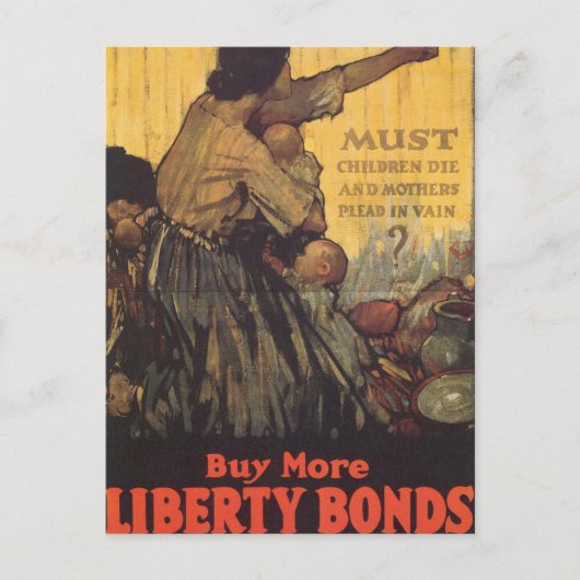 Moeten kinderen sterven briefkaart (Voorkant)