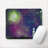 Moeten we binnenvallen of niet? muismat (Met muis)