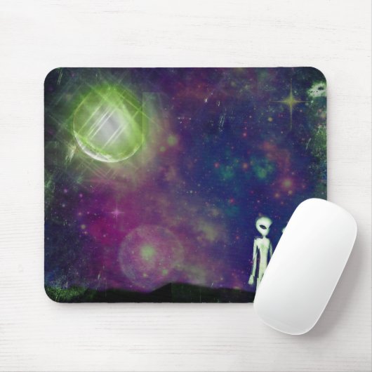 Moeten we binnenvallen of niet? muismat (Met muis)