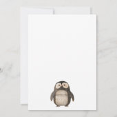 Moeze Gehaakte Pinguïn Baby Borrel Kaart (Achterkant)