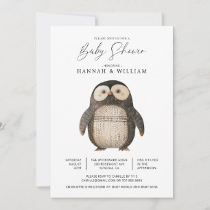 Moeze Gehaakte Pinguïn Baby Borrel Kaart