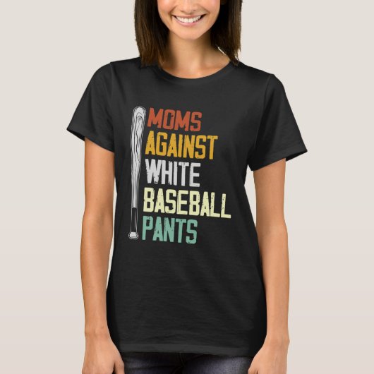 Moezen Tegen Witte Honkbalbroeken 2 T-shirt (Voorkant)