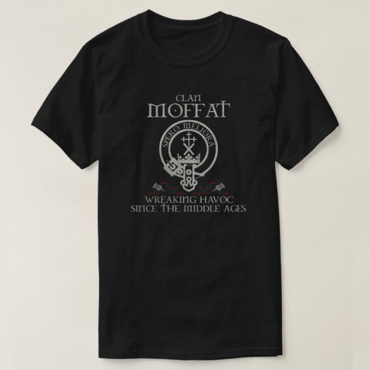 Moffat 2 Clan crest Schotse achternaam tartan This T-shirt (Design voorkant)