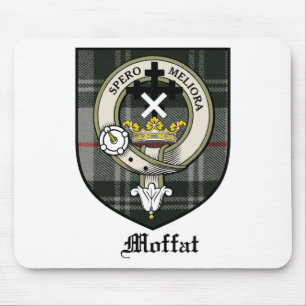 Moffat Clan Crest Badge Tartan Muismat