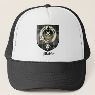 Moffat Clan Crest Badge Tartan Trucker Pet