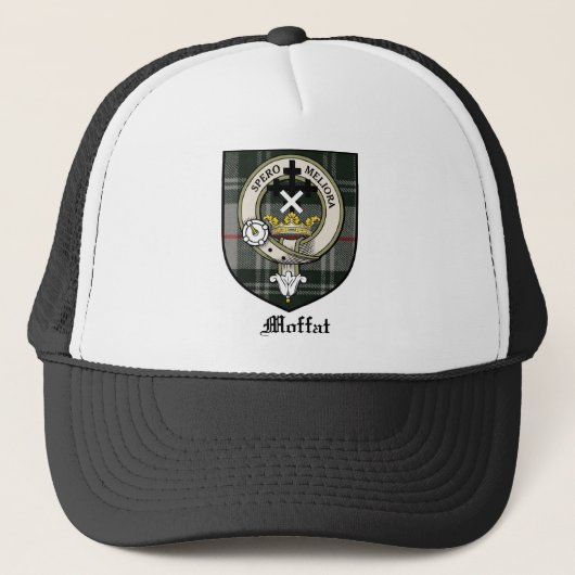 Moffat Clan Crest Badge Tartan Trucker Pet (Voorkant)