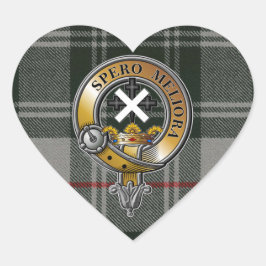 Moffat Tartan & Badge Hart Sticker