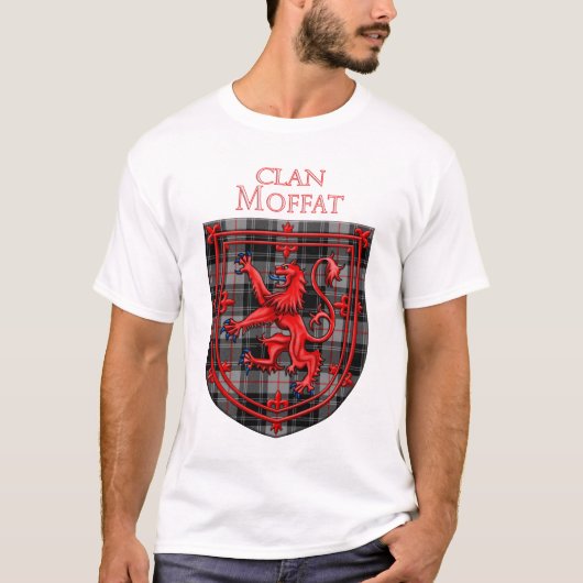 Moffat Tartan Scottish Play Lion Rampant T-shirt (Voorkant)