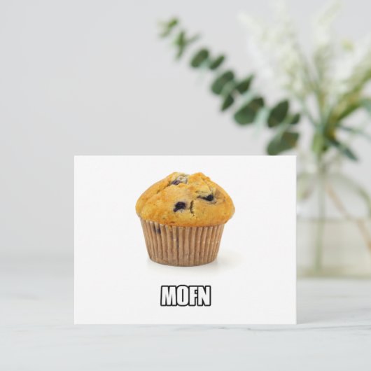 MOFN - Muffin, met een menselijk potentieel verkee Briefkaart (Staand voorkant)