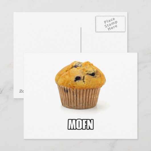 MOFN - Muffin, met een menselijk potentieel verkee Briefkaart (Voorkant / Achterkant)