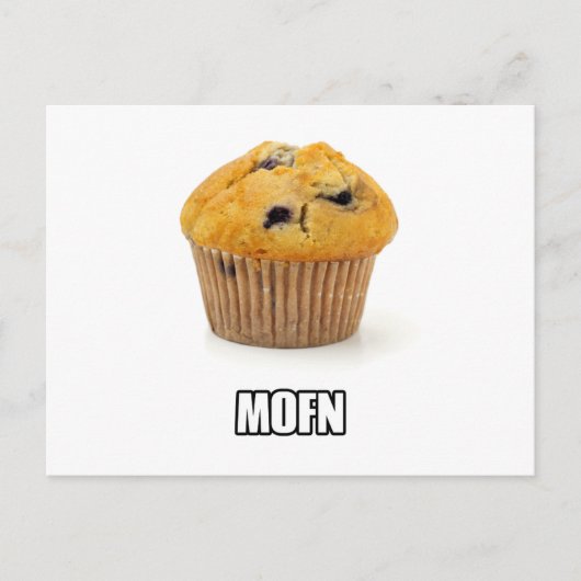 MOFN - Muffin, met een menselijk potentieel verkee Briefkaart (Voorkant)