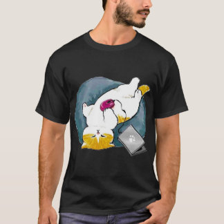 mofusen grappige kattenslaap t-shirt