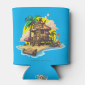 Mog Island Color Drink Holder van Eryck Webb Blikjeskoeler (Achterkant)