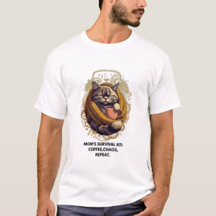 Mog met sarcasme aangedreven T-shirt 3 uur slaap