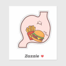 MOG MOG Stomach – Kawaii Burger & Fries Sticker