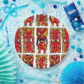 Mog Mog Warrior Tiki Papieren Bordje (Feest)