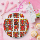 Mog Mog Warrior Tiki Papieren Bordje (Feest)