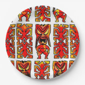 Mog Mog Warrior Tiki Papieren Bordje (Voorkant)