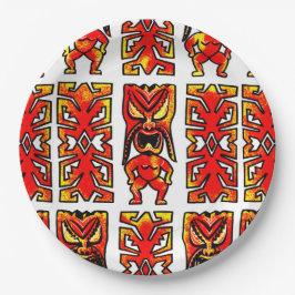 Mog Mog Warrior Tiki Papieren Bordje