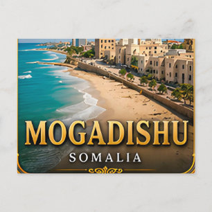 Mogadishu Indische Oceaan en Historische Vuurtoren Briefkaart