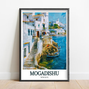 Mogadishu-kunstprint - Liido Beach-poster - Mogadi Poster