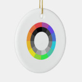 MOGAI Pride kleurenwiel Keramisch Ornament (Rechts)