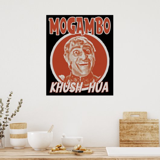 Mogambo Khush Hua Bollywood Sarcastisch Grappig De Poster (Keuken)